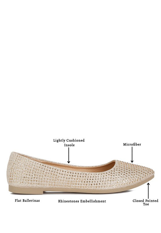 Denki Studded Ballerina Flats