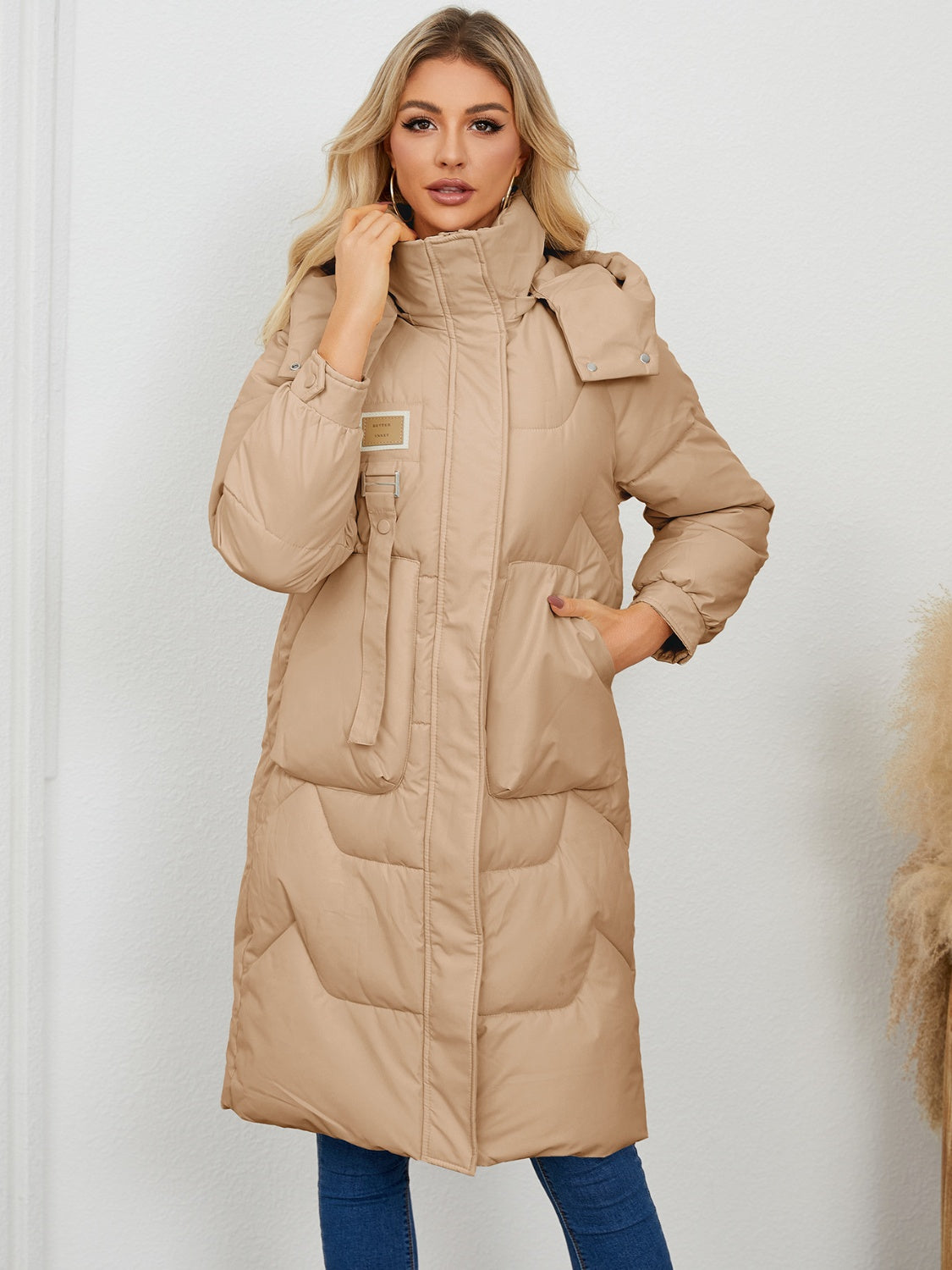 Long Sleeve Hooded Winter Coat