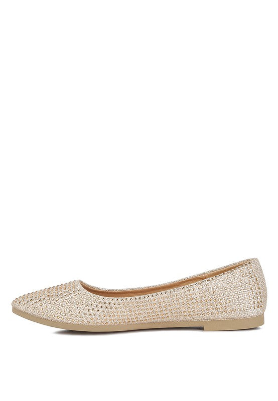 Denki Studded Ballerina Flats