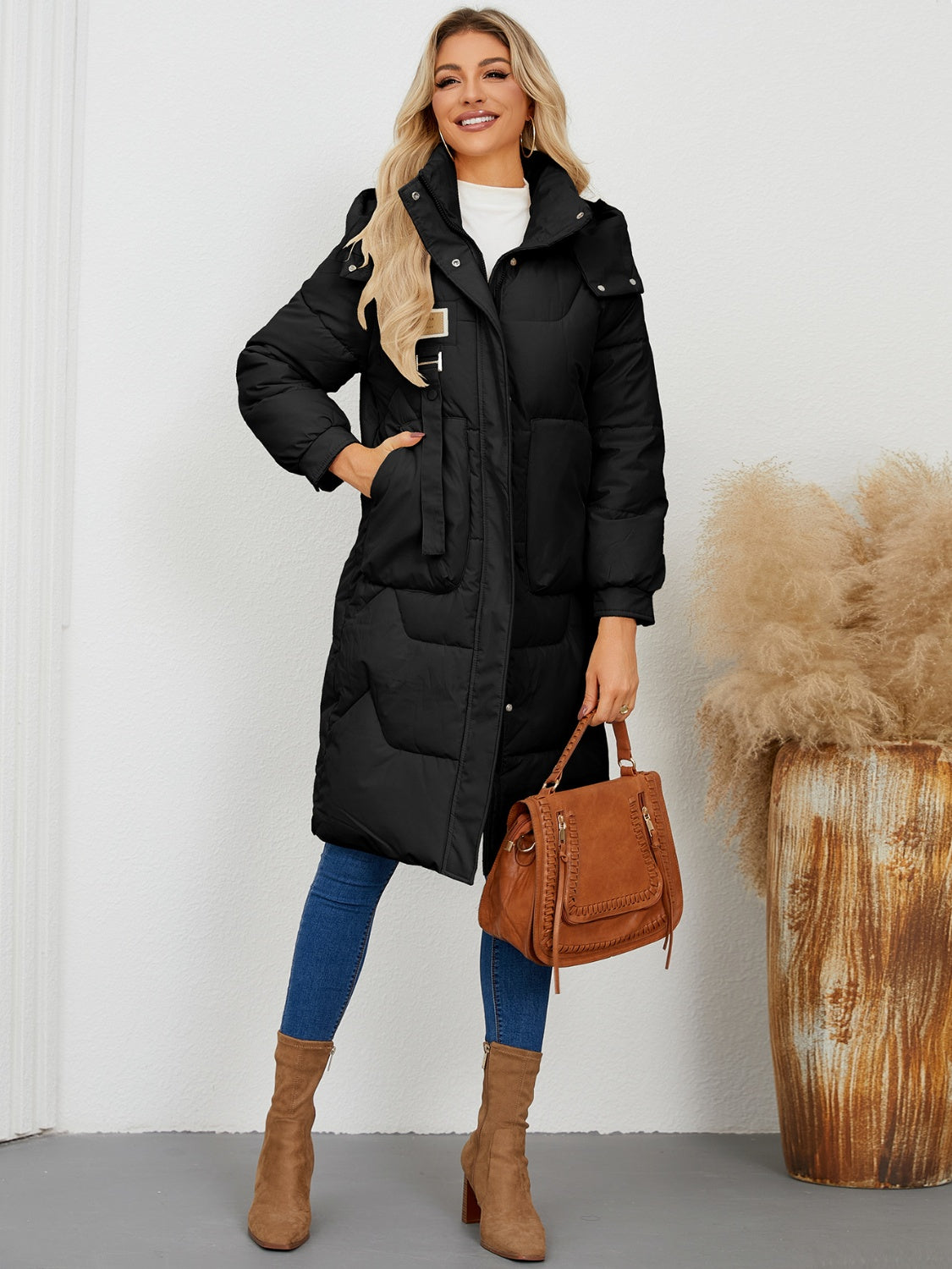 Long Sleeve Hooded Winter Coat