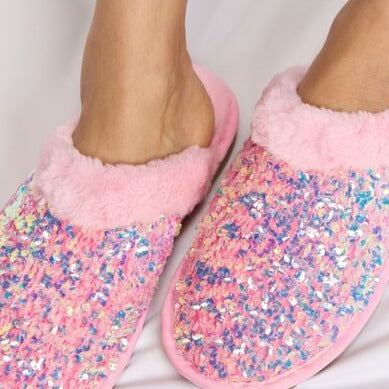 Forever Link Plush Sequin Slippers